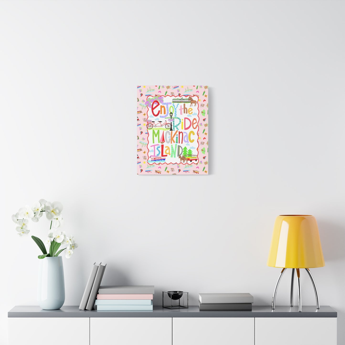 Enjoy the Ride Mackinac Island Matte Canvas Wall Art