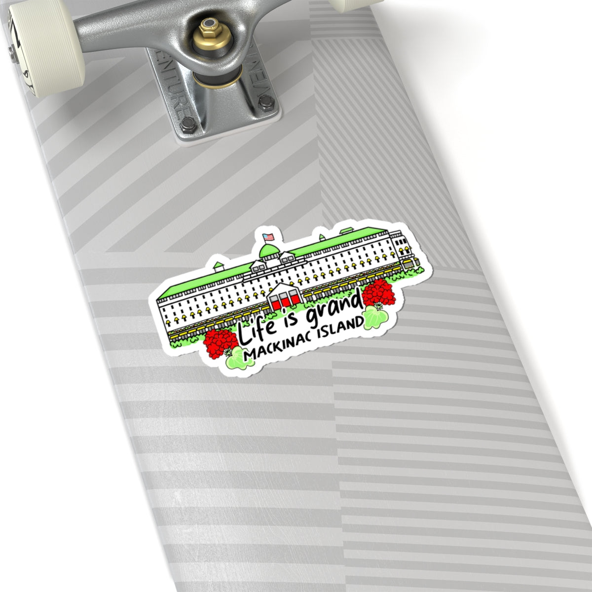 Grand Hotel Mackinac Island Sticker — 'Life Is Grand' Grand Hotel Kiss-Cut Sticker