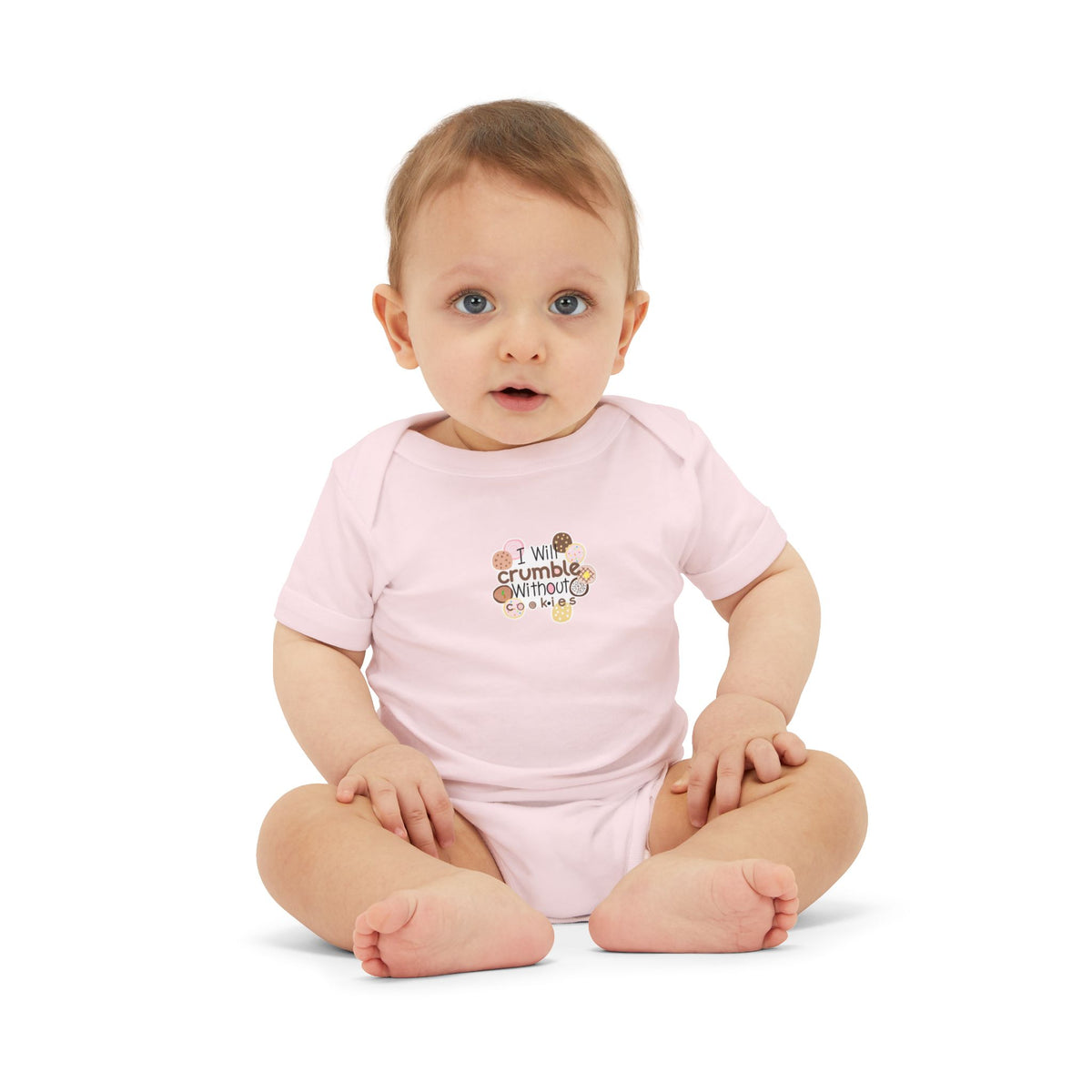 Baby Onesie - "I Will Crumble Without You" Cute Floral Infant Bodysuit