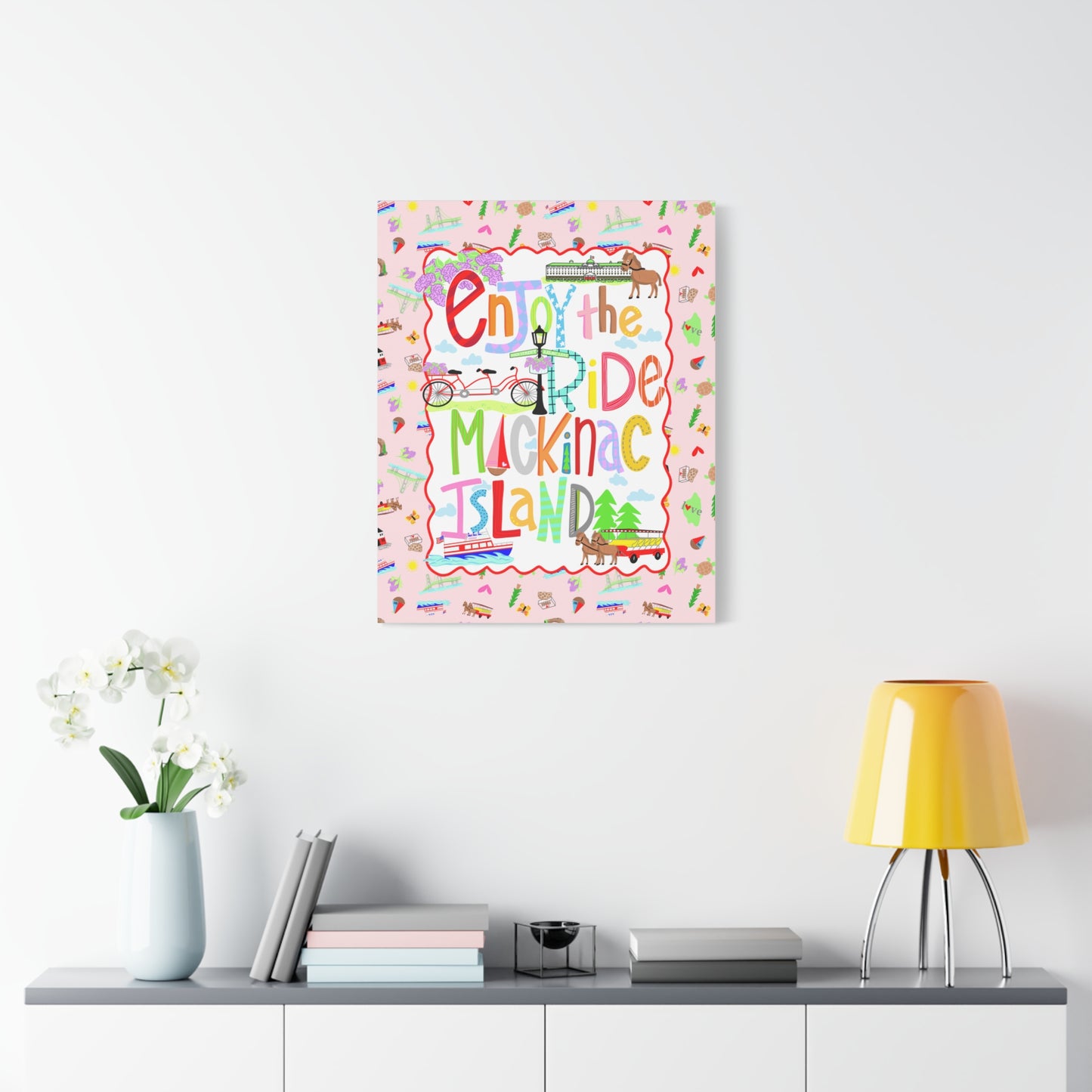 Enjoy the Ride Mackinac Island Matte Canvas Wall Art