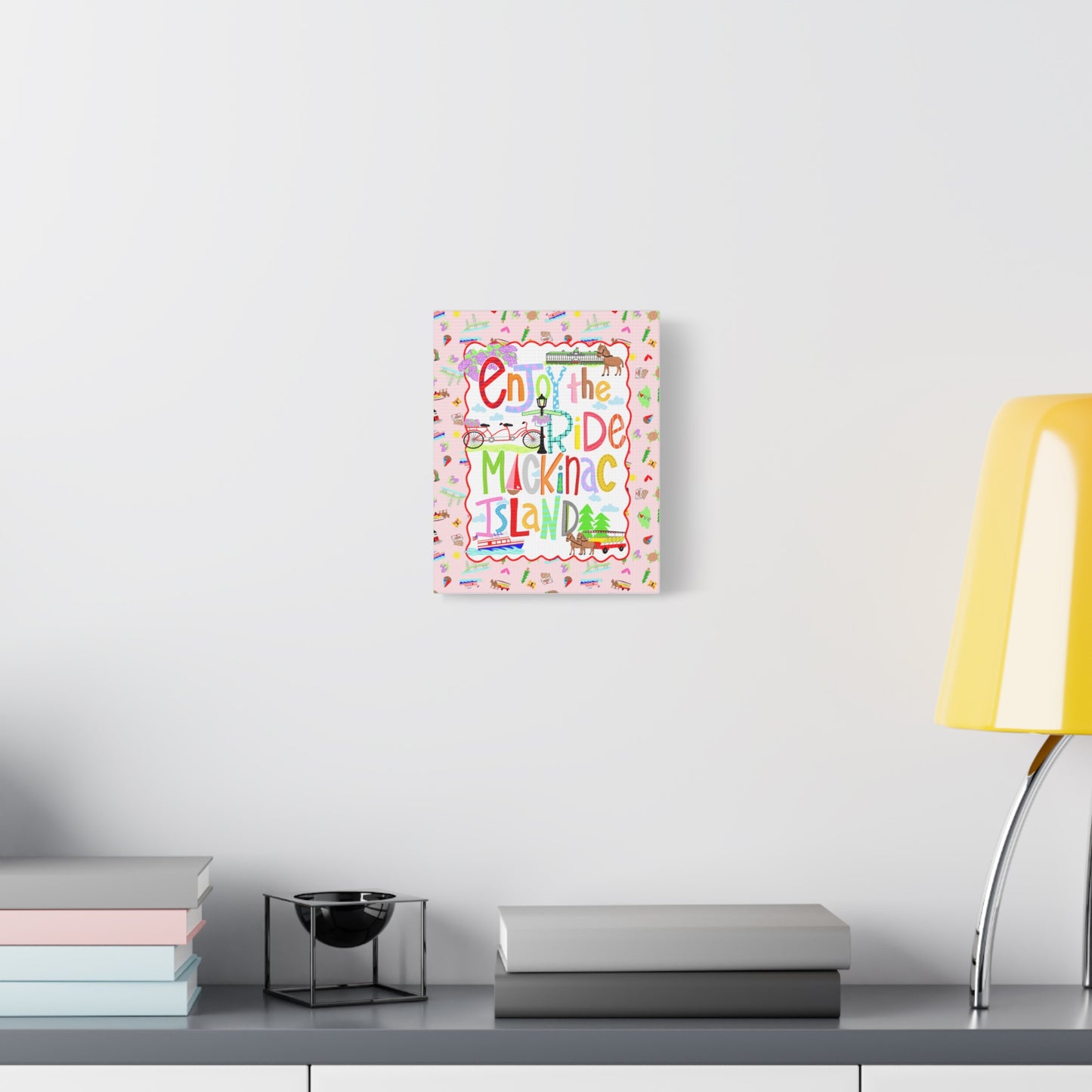 Enjoy the Ride Mackinac Island Matte Canvas Wall Art