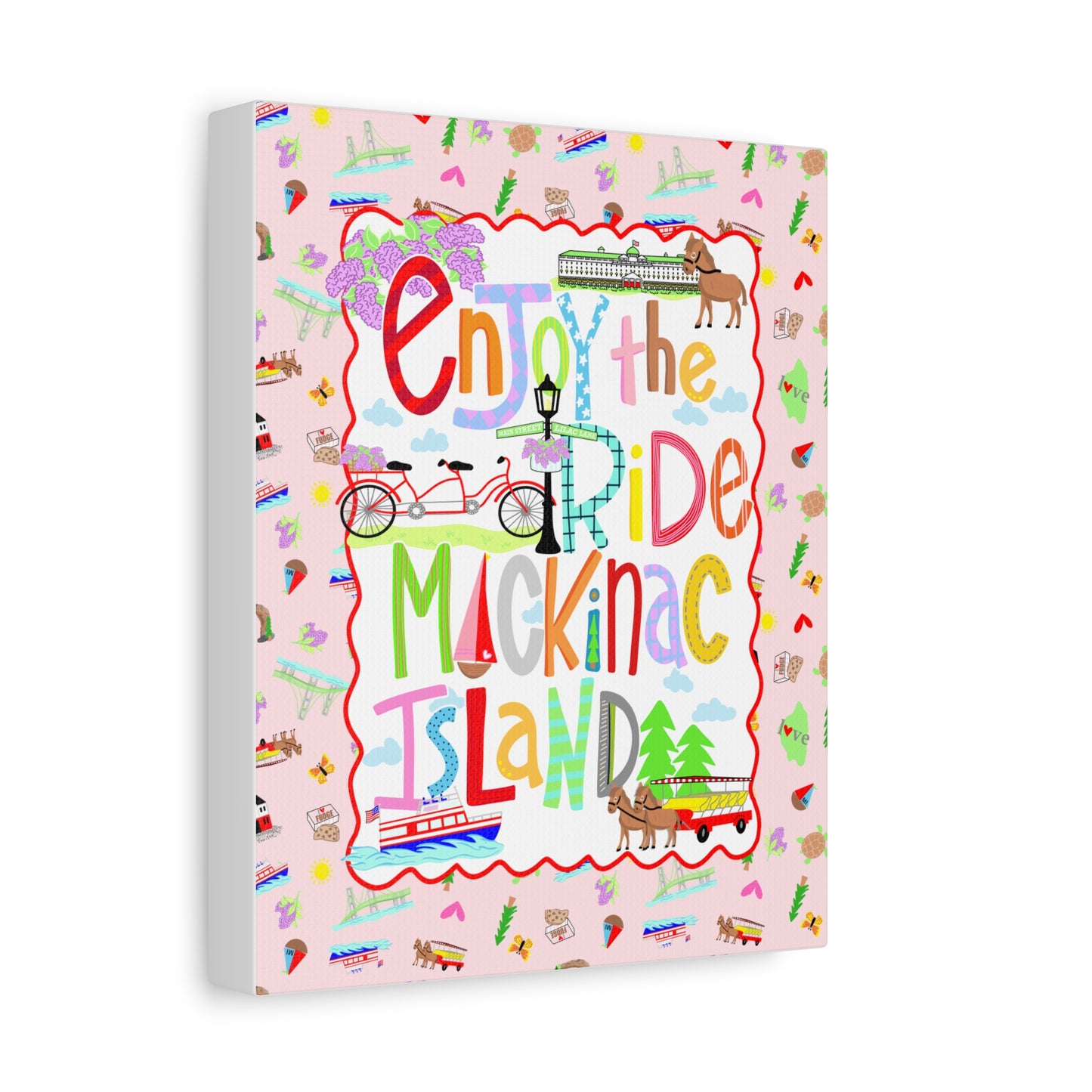 Enjoy the Ride Mackinac Island Matte Canvas Wall Art