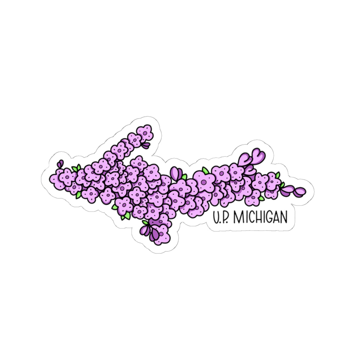 UP Michigan Lilac Vinyl Sticker Map Decal