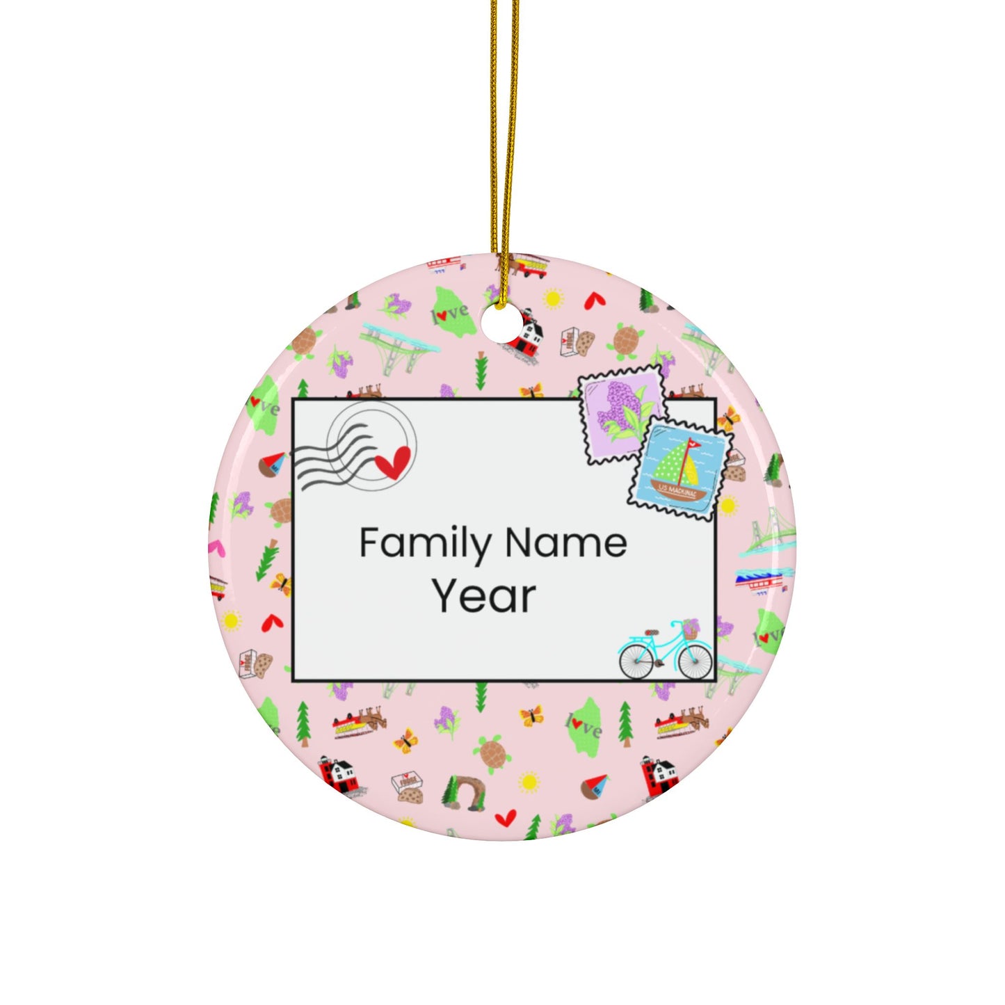Decorative Ceramic Ornaments, Double-Sided
