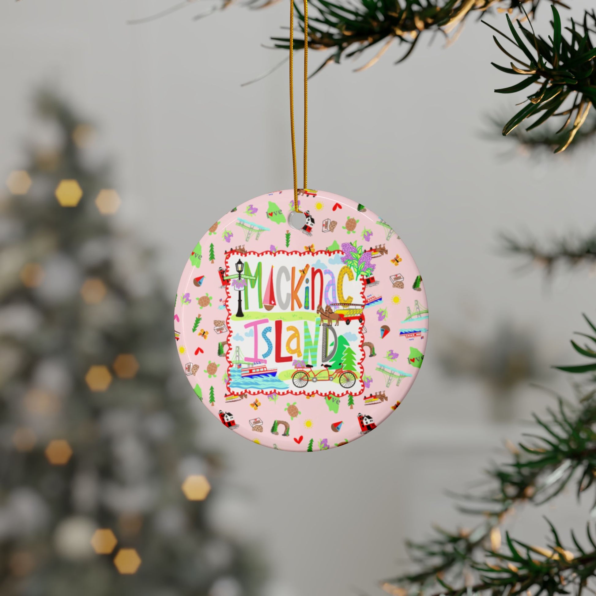 mackinac island ornament souvenier cute whimsical
