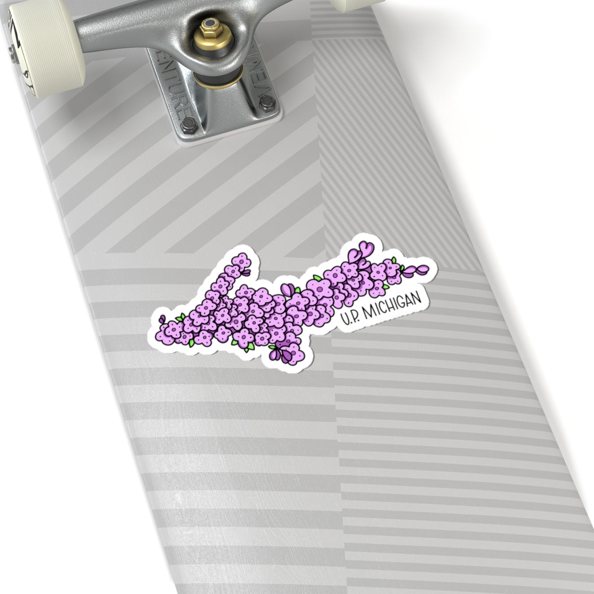 UP Michigan Lilac Vinyl Sticker Map Decal