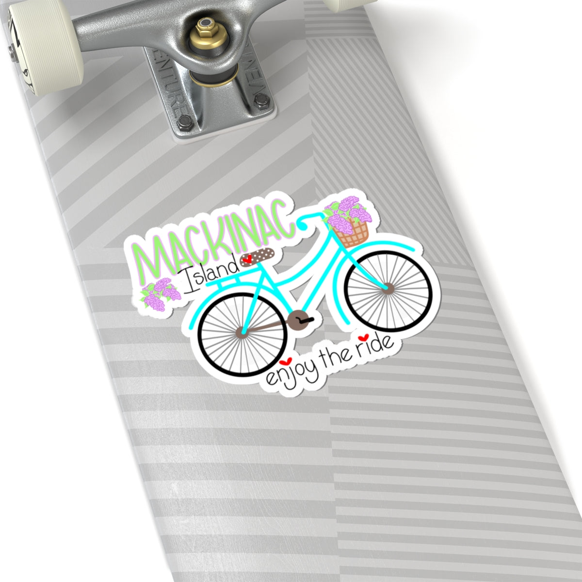 Mackinac Island Bike Sticker — "Enjoy the Ride" Kiss-Cut Vinyl Sticker