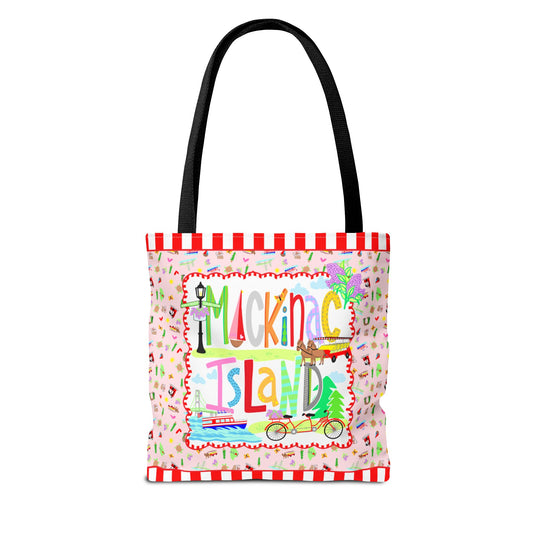 Mackinac Island Market Tote Bag — Beach, Travel & Souvenir
