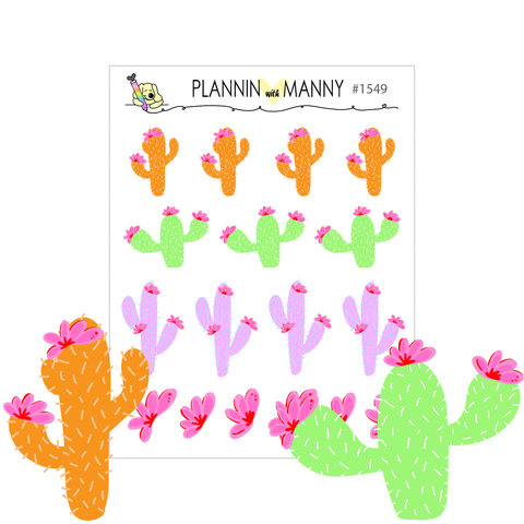 1549 Cactus Planner Stickers
