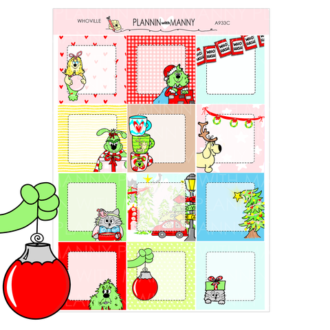 A933C Whoville 1.5" Square Planner Stickers