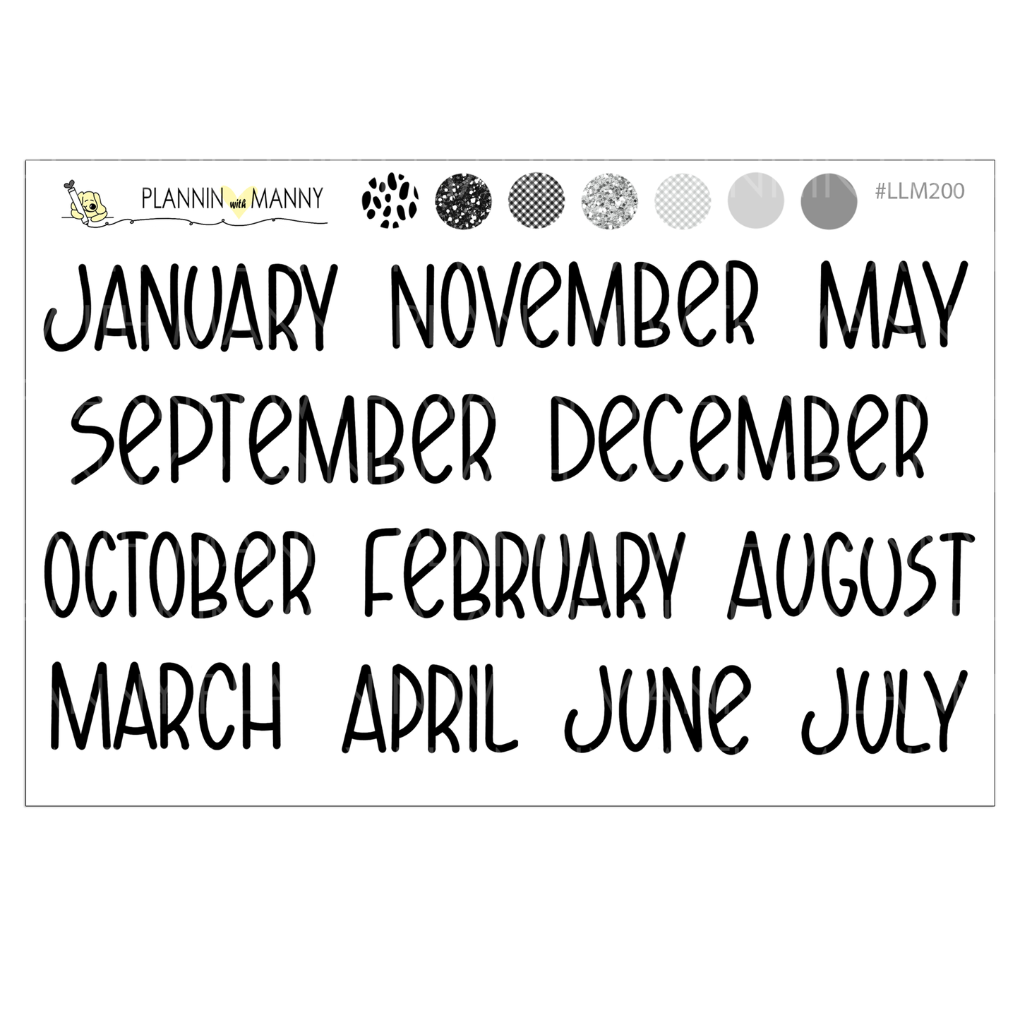 LLM236 MONTHLY PLANNER STICKERS - Outdoor Adventures Collection