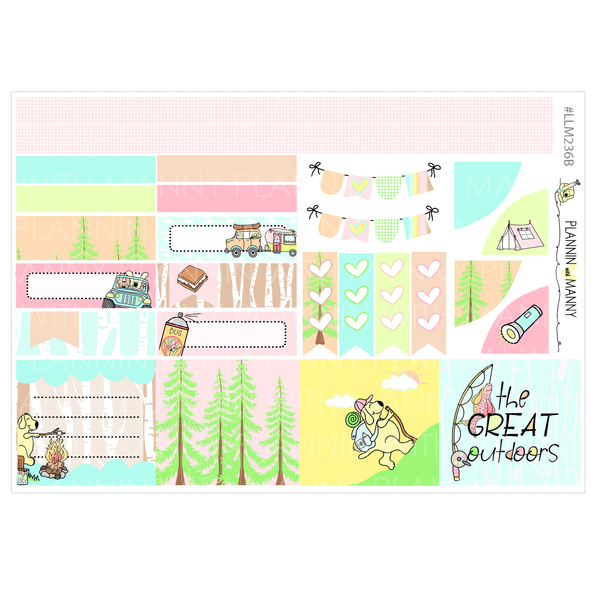 LLM236 MONTHLY PLANNER STICKERS - Outdoor Adventures Collection