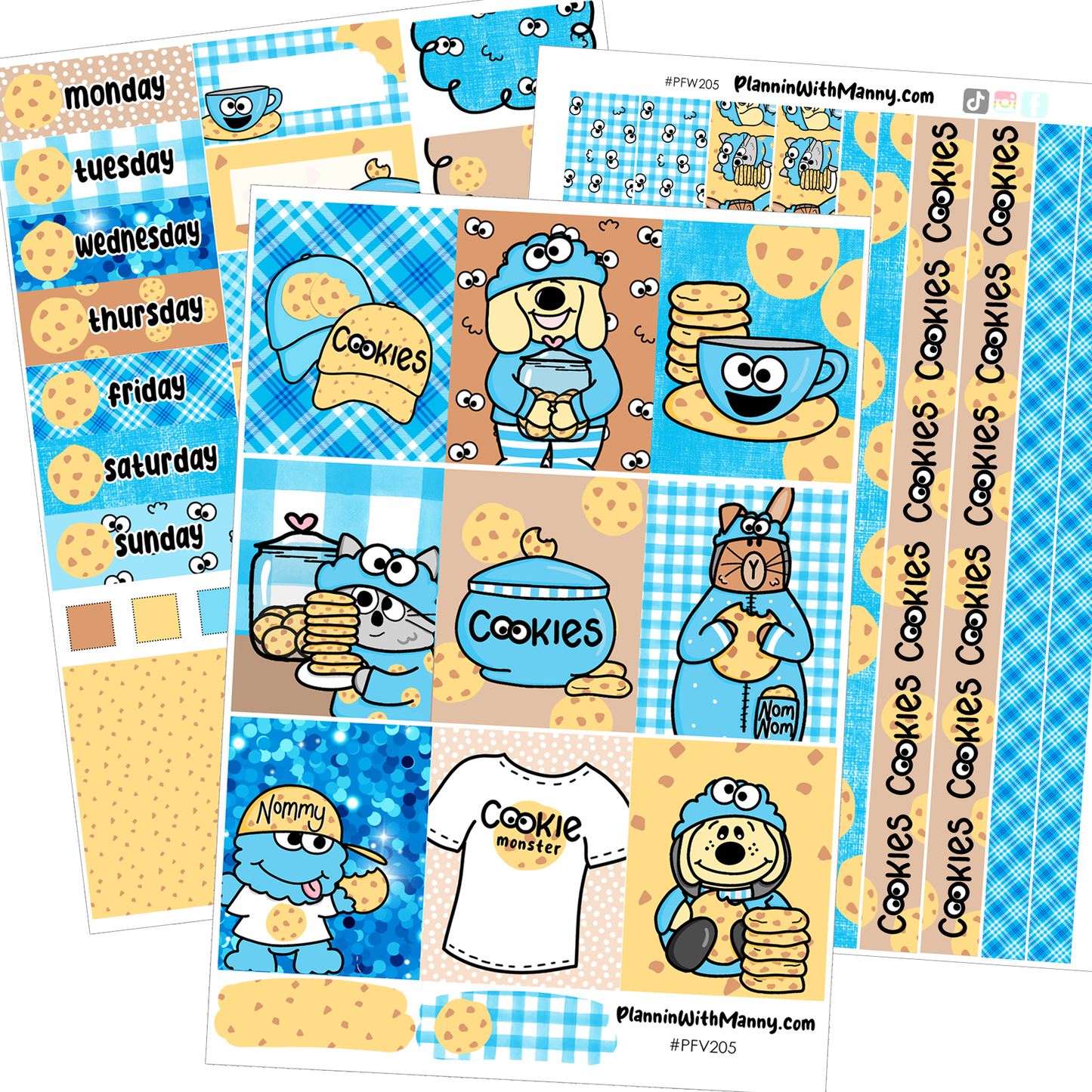 PFV205 Cookie Monster - Vertical Weekly Kit