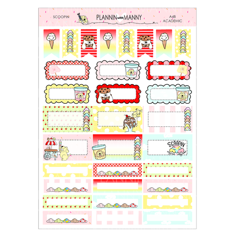 A4B Scoopin 1.5" Write In Planner Stickers