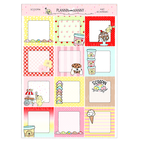 A4C Scoopin 1.5" Square Planner Stickers