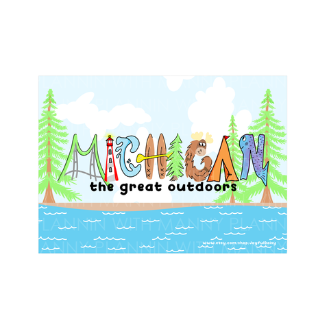J115 I Michigan-The Great Outdoors Journaling Card/Postcard