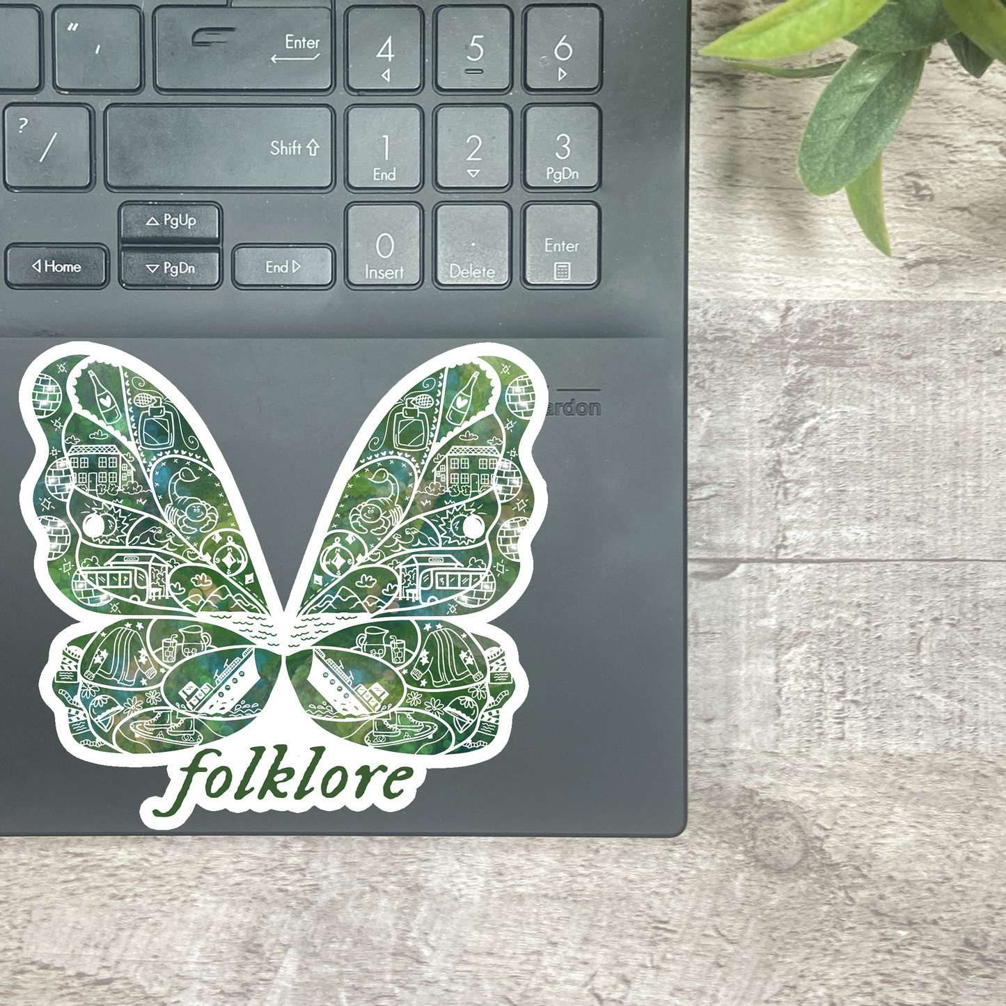 Folklore Era Butterfly Vinyl Sticker, Bookmark, and Notecard Options MB143