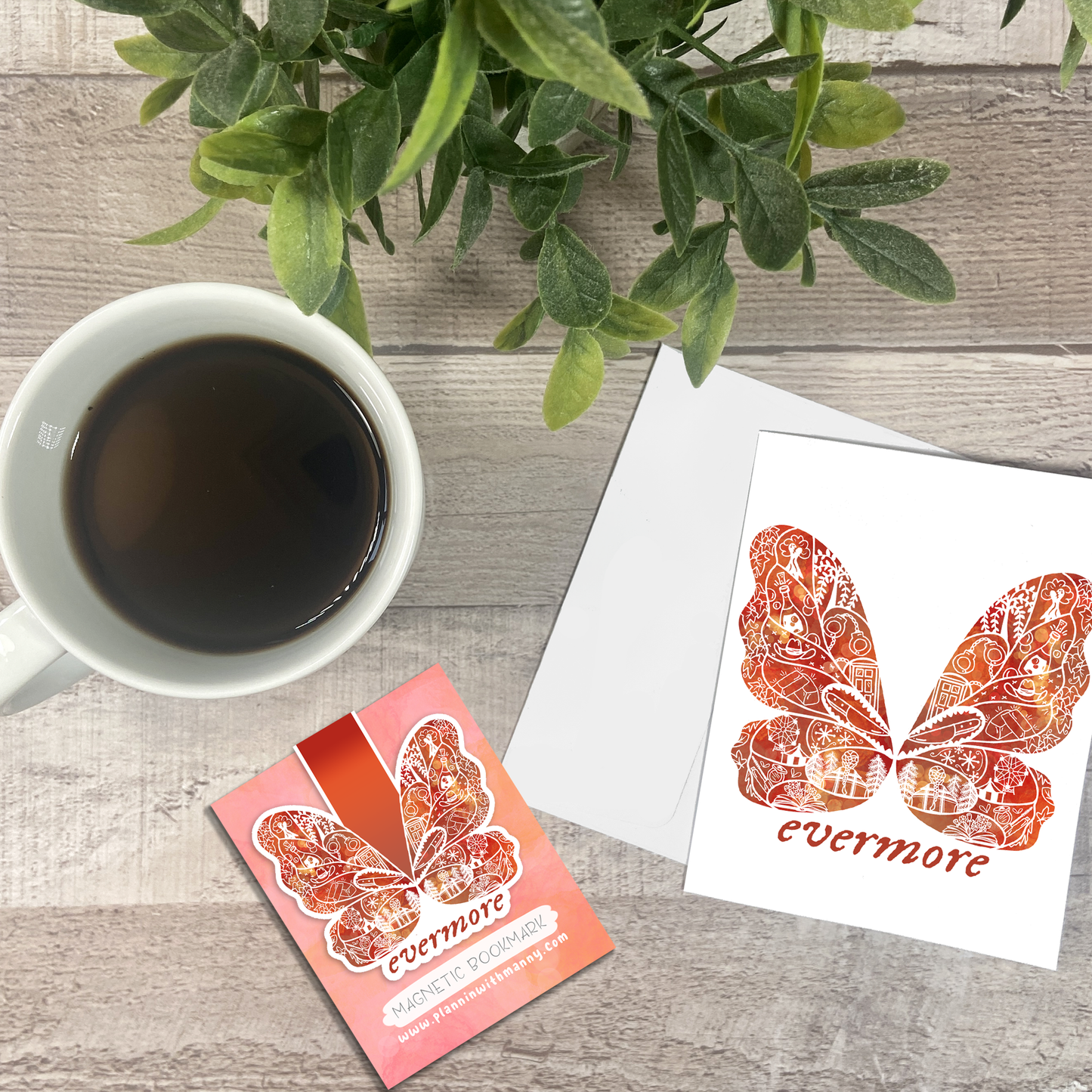 Evermore Era Butterfly Vinyl Sticker, Bookmark, and Notecard Options MB144