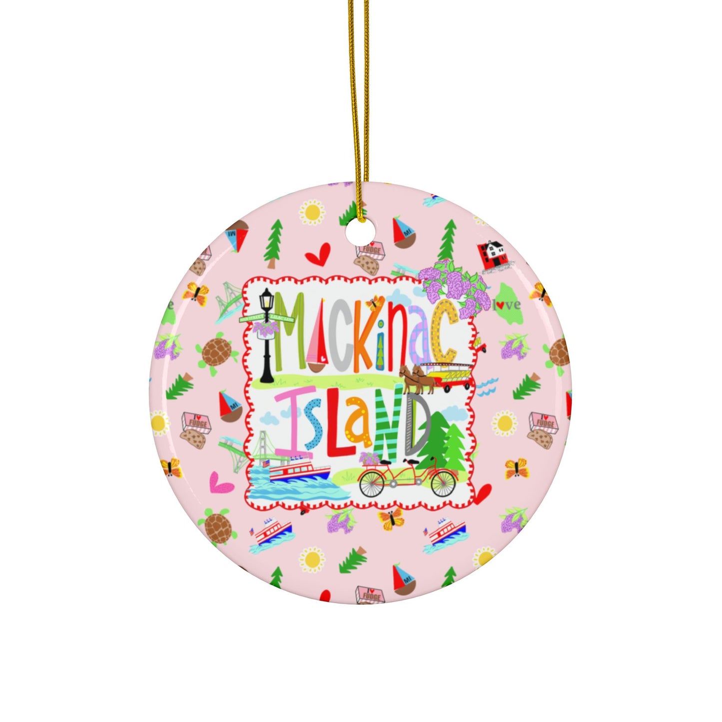 best mackinac island christmas ornament wedding gift
