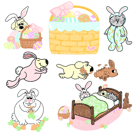 1634 Hoppy Easter Diecuts and Easter Basket Pocket