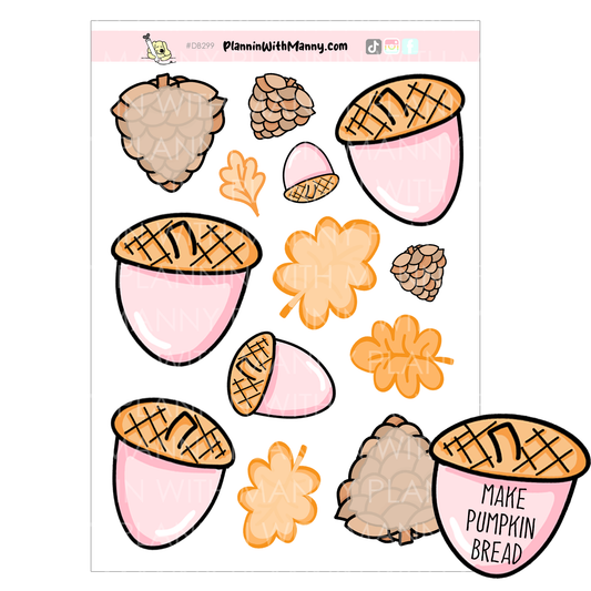 DB299 Acorn Write In Stickers