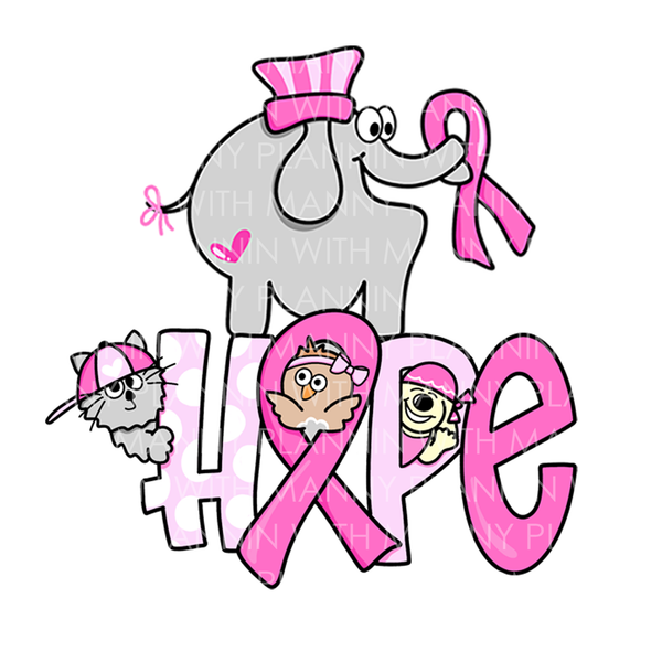 HOPE Breast Cancer Awareness... Vinyl Sticker, Magnetic Bookmark, & Notecard MB40