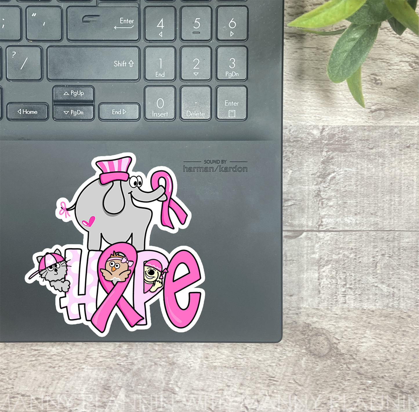 HOPE Breast Cancer Awareness... Vinyl Sticker, Magnetic Bookmark, & Notecard MB40