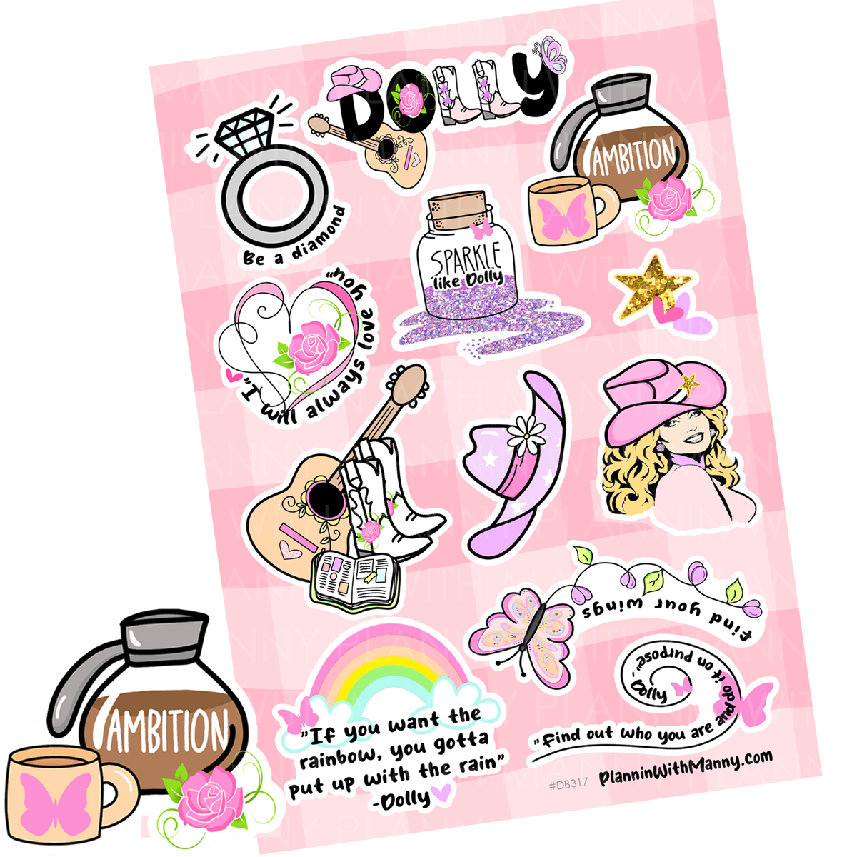 DB317 Hello Dolly Sticker Sheet