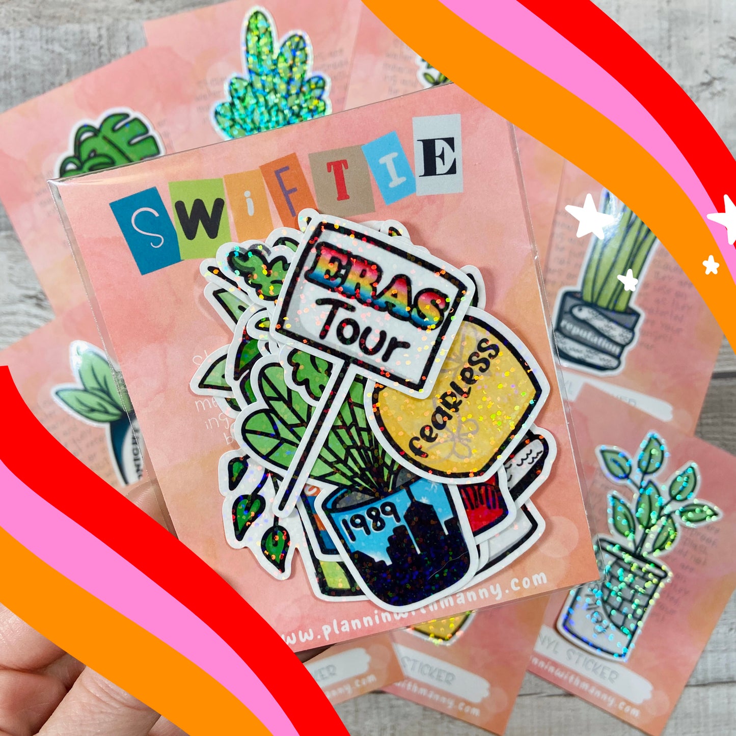 Eras Plant Holographic Vinyl Stickers