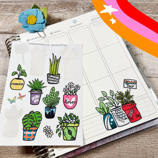 DB166 Eras Tour Planter - Large Deco Stickers