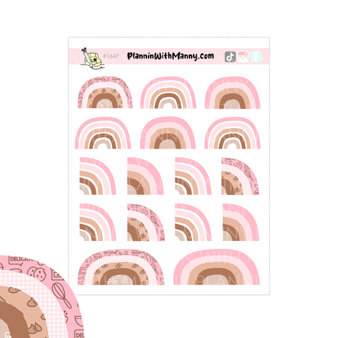 1647 Crumbl Rainbow Planner Stickers- Crumbly Cookies Collection