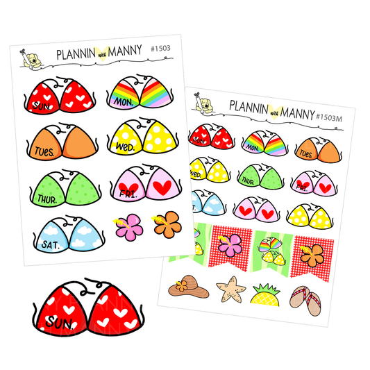 1503 Bikini Date Cover Planner Stickers