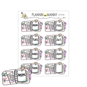 1510 Planner Date Cover Planner Stickers