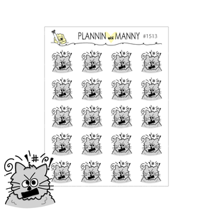 1513 Angry Owen Planner Stickers