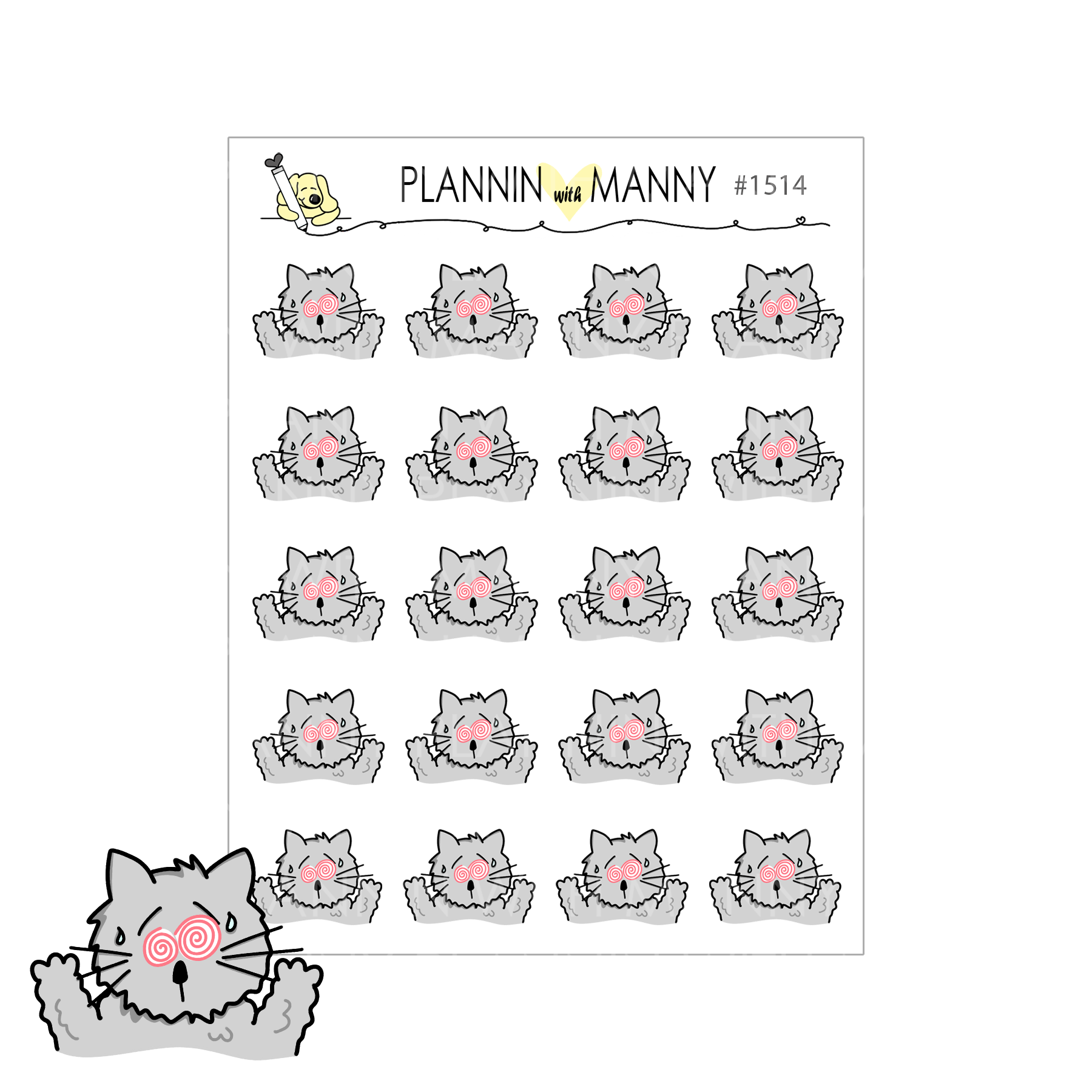 1514 Crazy Confused Owen Planner Stickers