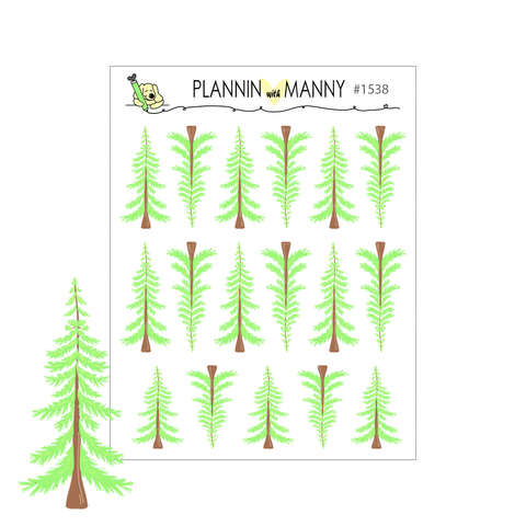 1538 Pine Tree Planner Stickers