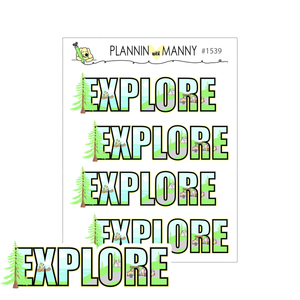 1539 Explore Planner Stickers
