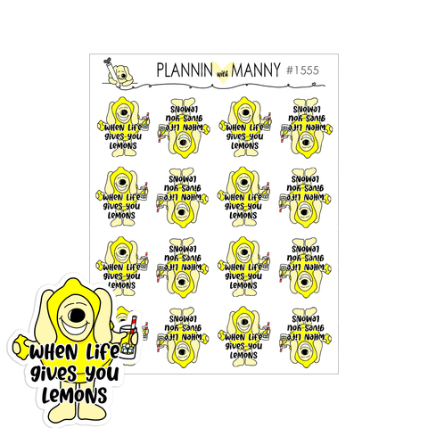 1555 When Life Gives You Lemons Planner Stickers