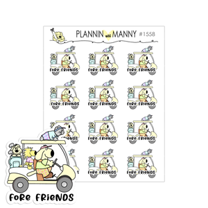 1558 Fore Friends Planner Stickers