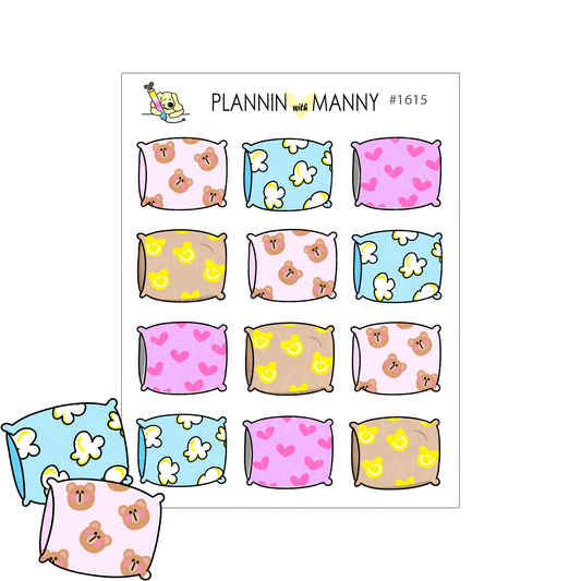 1615 Slumbear Party Pillow Planner Stickers