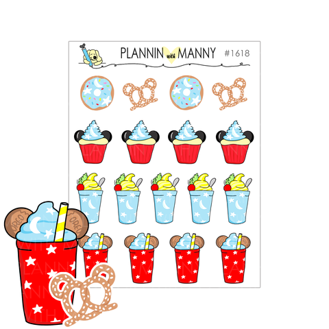 1618 Happy Place Treat Planner Stickers-Happy Place Collection