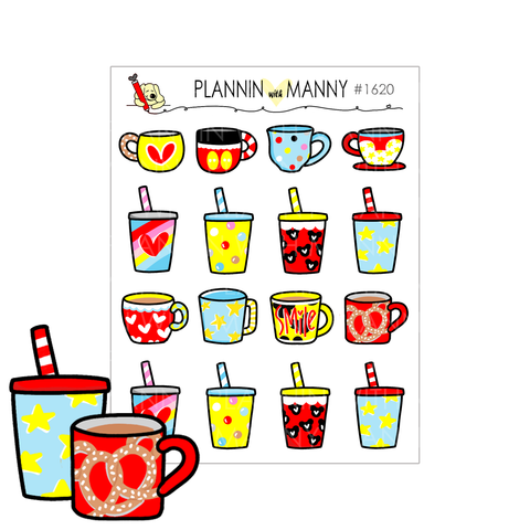 1620 Happy Place Drink Stickers-Happy Place Collection