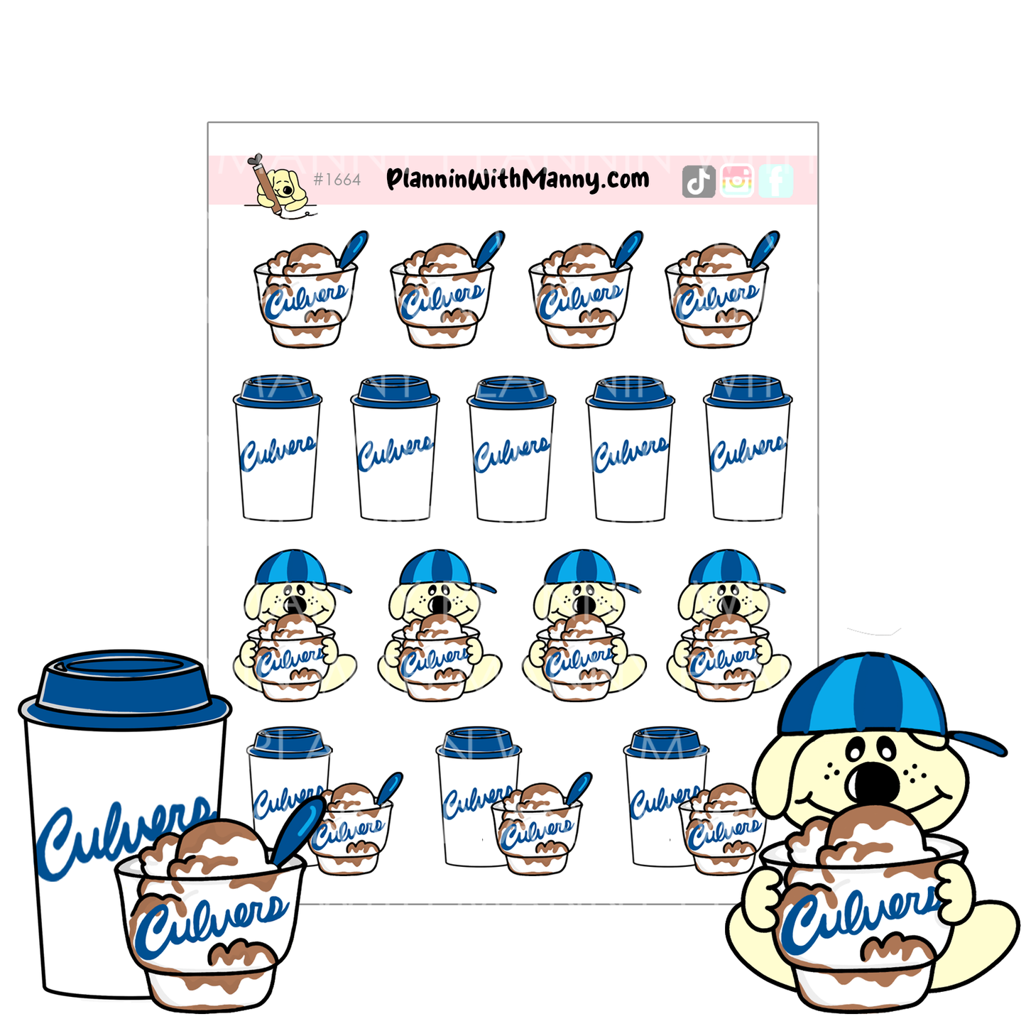 1664 Culvers Planner Stickers