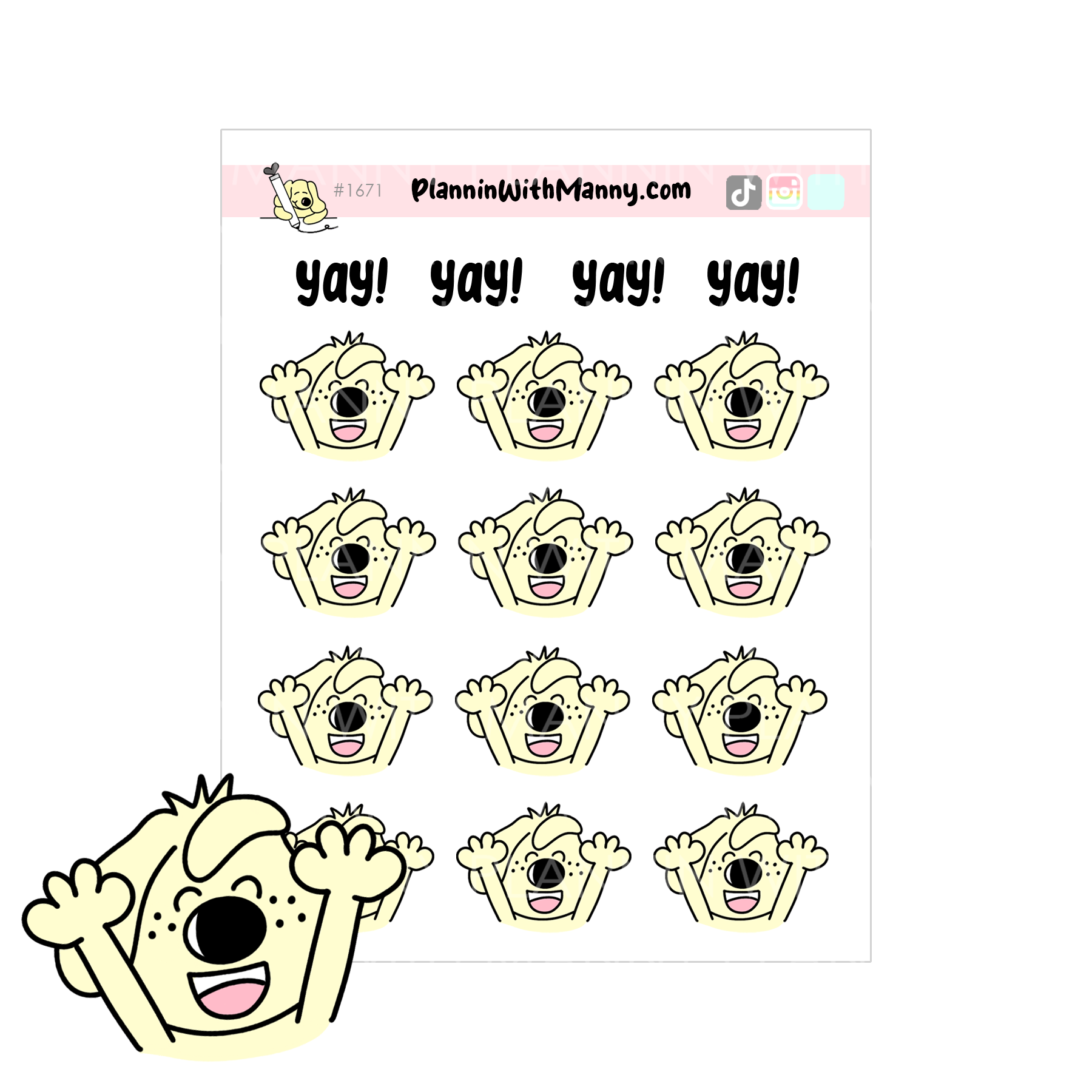 1671 YAY! Celebrate! Happy Pappy Planner Stickers – Plannin with Manny