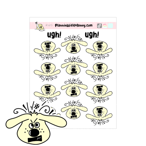 1673 Ugh Pappy Planner Stickers