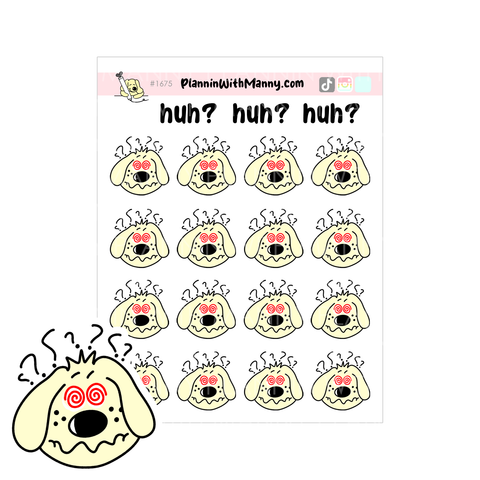 1675 Huh? Confused & Overwelmed Pappy Planner Stickers