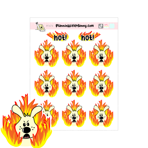 1676 Upset Pappy Hot Planner Stickers