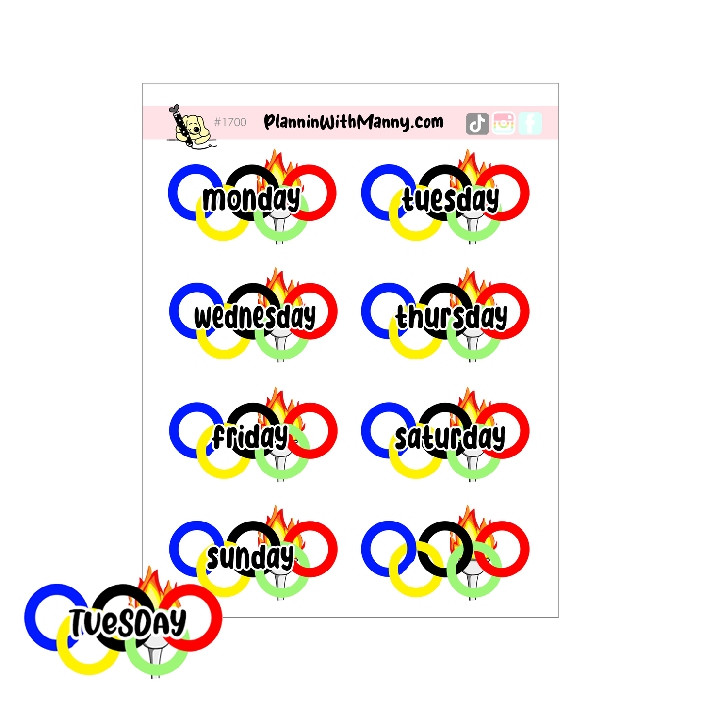 1700 Olympic Rings Date Covers