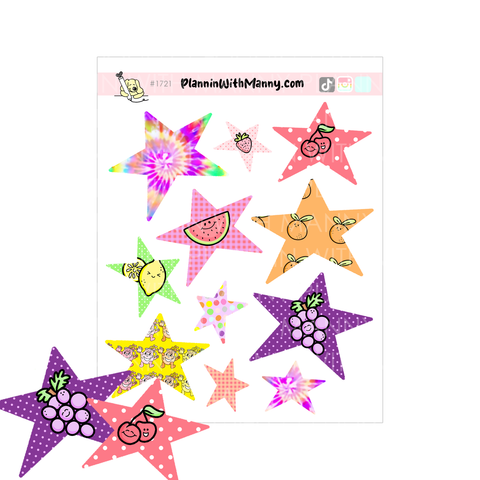 1721 Kool Star Planner Sticker Sheet
