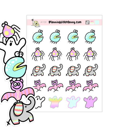 1729 Beetlejuice Small Deco Planner Stickers